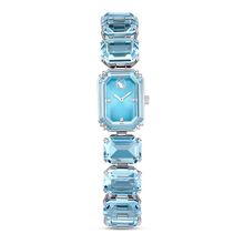 Reloj , Pulsera de talla octogonal , Azul, Acero inoxidable