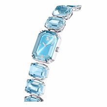 Reloj , Pulsera de talla octogonal , Azul, Acero inoxidable