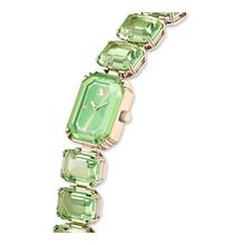 Reloj , Pulsera de talla octogonal , Verde, Acabado tono oro champán