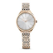 Reloj Attract, Brazalete de metal, Blanco, PVD tono oro