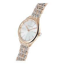 Reloj Attract, Brazalete de metal, Blanco, PVD tono oro