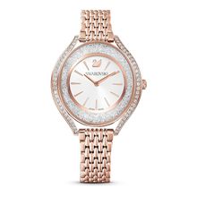 Reloj Crystalline Aura, brazalete de metal, tono oro rosa, PVD tono oro rosa