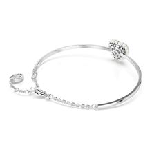 Brazalete Hyperbola, Corazón, Blanco, Recubrimiento en rodio