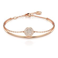 Brazalete Meteora, Blanco, Baño tono oro rosa