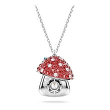 Colgante Alice in Wonderland, Seta, Rojo, Recubrimiento en rodio