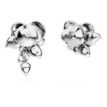 Pendientes de botón Alice in Wonderland, Diseño asimétrico, Flor, Multicolores, Recubrimiento en rodio 5689488-5689488