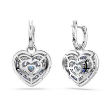 Pendientes Hyperbola, Corazón, Azules, Recubrimiento en rodio 5680392-5680392