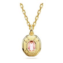 Colgante Imber, Talla octogonal, Rosa, Baño tono oro