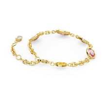 Pulsera Imber, Talla octogonal, Rosa, Baño tono oro