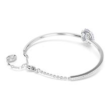 Brazalete Idyllia, Flor, Azul, Recubrimiento en rodio
