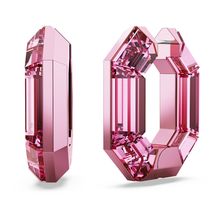 Pendientes de aro Lucent, Forma octagonal, Pequeños, Rosas