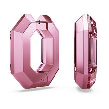 Pendientes de aro Lucent, Forma octagonal, Pequeños, Rosas