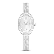 Reloj Dextera Bangle, Fabricado en Suiza, Brazalete de metal, Tono plateado, Acero inoxidable