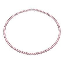 Collar Matrix Tennis, Talla redonda, Pequeño, Rosa, Baño de rodio