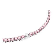 Collar Matrix Tennis, Talla redonda, Pequeño, Rosa, Baño de rodio