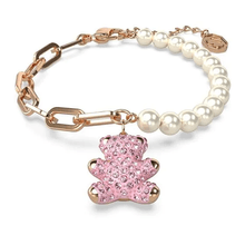 Pulsera Teddy, Oso, Rosa, Recubrimiento en tono oro rosa