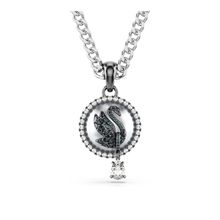 Colgante Swarovski Swan, Cisne, Gris, Recubrimiento en rodio