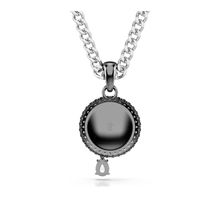 Colgante Swarovski Swan, Cisne, Gris, Recubrimiento en rodio