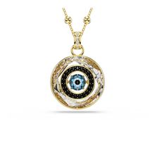 Colgante Symbolica, Ojo turco, Mediano, Multicolor, Recubrimiento tono oro