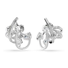 Pendiente ear cuff Hyperbola, Arte, Tallas mixtas, Blanco, Recubrimiento en rodio