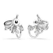 Pendiente ear cuff Hyperbola, Arte, Tallas mixtas, Blanco, Recubrimiento en rodio