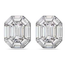 Pendientes de clip Lucent, Talla octogonal, Blancos