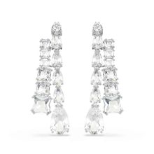 Pendientes Matrix, Tallas mixtas, Blancos, Recubrimiento en rodio