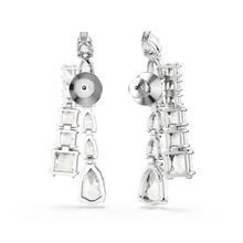 Pendientes Matrix, Tallas mixtas, Blancos, Recubrimiento en rodio