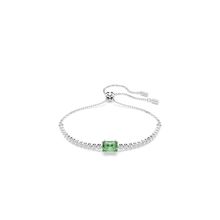 Pulsera Matrix Tennis, Tallas mixtas, Verde, Recubrimiento en rodio