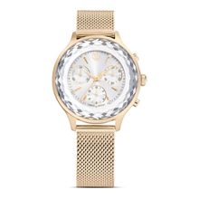 Reloj Nova Chrono, Fabricado en Suiza, Brazalete de metal, Tono dorado, Acabado tono oro champán