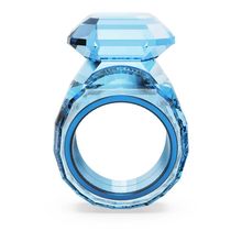 Anillo de cóctel Lucent, Cristal de gran tamaño, Azul