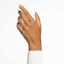 Anillo Constella, Conjunto (2), Talla redonda, Blanco, Baño tono oro rosa