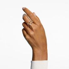 Anillo Constella, Conjunto (2), Talla redonda, Blanco, Baño tono oro