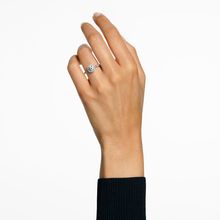 Anillo de cóctel Una Angelic, Talla redonda, Pavé, Blanco, Recubrimiento en rodio