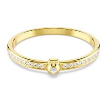 Brazalete Numina, Talla redonda, Blanco, Recubrimiento tono oro