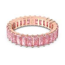 Anillo Matrix, Talla baguette, Rosa, Baño tono oro rosa
