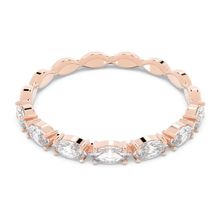 Anillo Vittore Marquise, blanco, baño de oro rosa