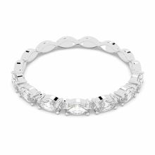 Anillo Vittore Marquise, blanco, baño de rodio