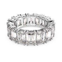 Anillo Vittore Wide, blanco, baño de rodio