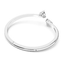 Brazalete Attract Soul Heart, blanco, baño de rodio