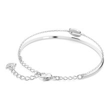 Brazalete Ginger, blanco, baño de rodio