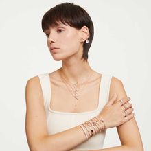 Pulsera Tactic, blanco, baño de oro rosa