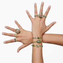 Pulsera Lucent, Verde, PVD tono oro