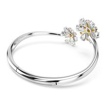 Brazalete Idyllia, Flor, Amarillo, Recubrimiento en rodio