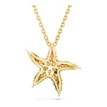 Colgante Idyllia, Crystal pearls, Estrella de mar, Tono dorado, Baño tono oro