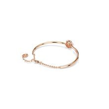 Brazalete Dextera, Talla redonda, Blanco, Baño tono oro rosa