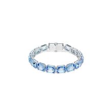 Pulsera Millenia, Talla octogonal, Degradado de color, Azul, Baño de rodio