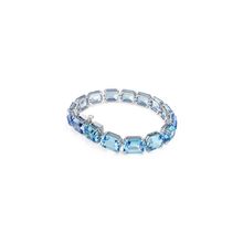 Pulsera Millenia, Talla octogonal, Degradado de color, Azul, Baño de rodio