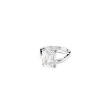 Anillo de cóctel Stilla, Talla octogonal, Blanco, Recubrimiento en rodio