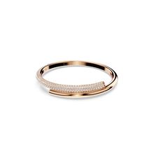 Brazalete Dextera, Cierre magnético, Blanco, Recubrimiento tono oro rosa